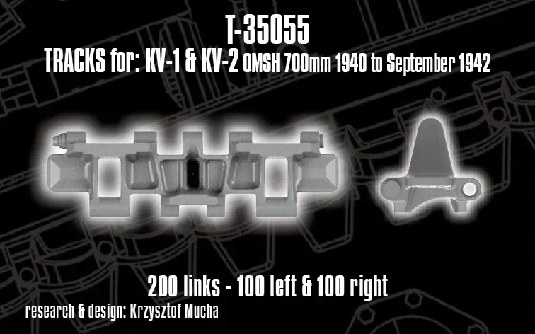 ROSSAGRAPH QuickTracks T-35055 larvband 1/35 KV-1 KV-2