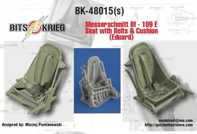 Rossagraph BitsKrieg BK48015S pilotsits 1/48 resin