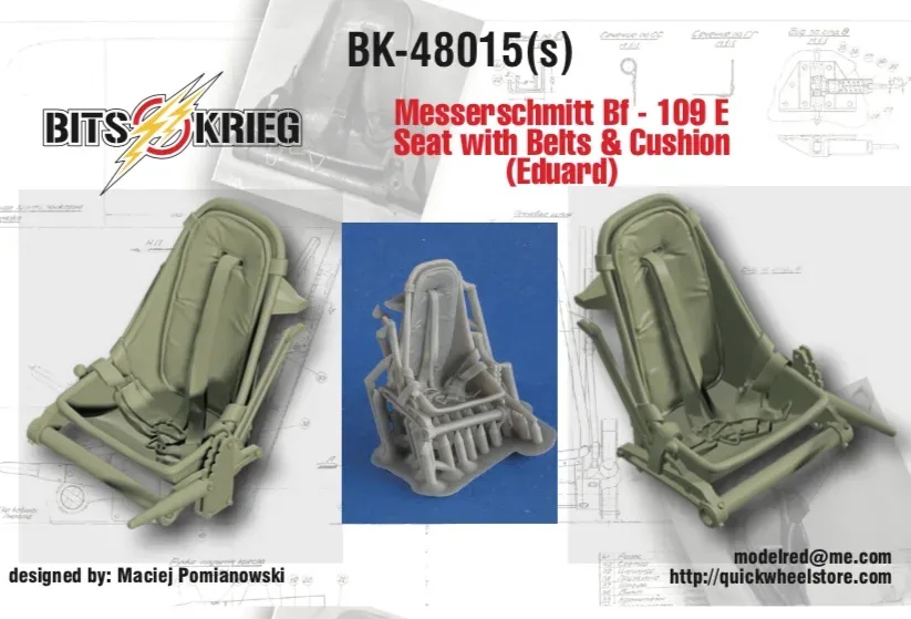 Rossagraph BitsKrieg BK48015S pilotsits 1/48 resin