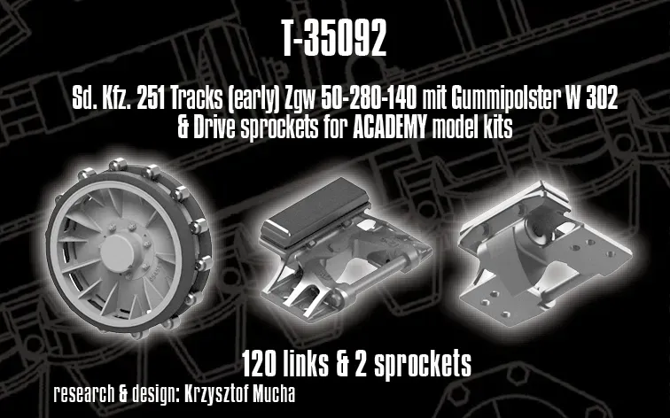 Rossagraph QuickTracks T-35092 band Sd.Kfz. 251 tidig 1:35