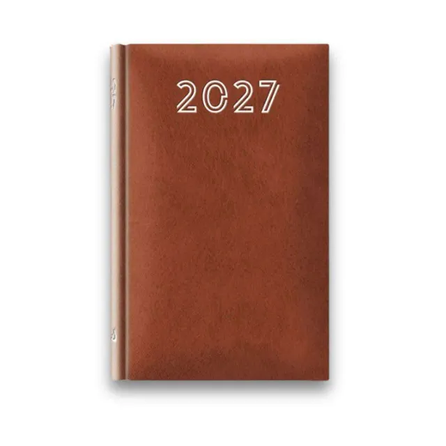 STANDARD B7 fickkalender 2027 brun 8x11,5 cm