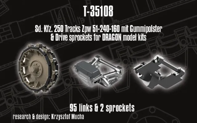 Rossagraph QuickTracks T-35108 modellband Sd.Kfz. 250 resin