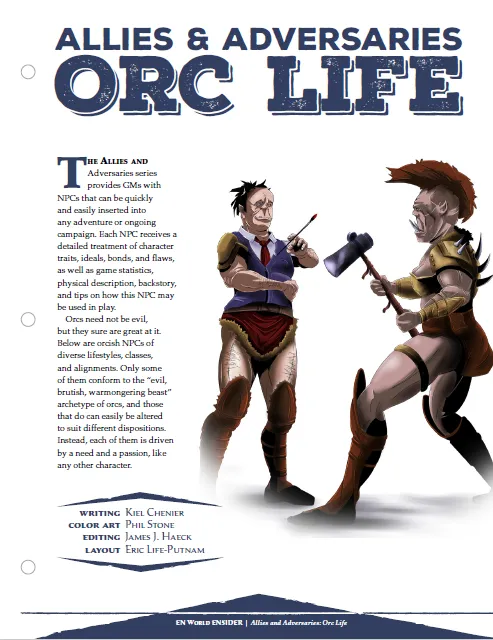 EN Publishing Allies Adversaries Orc Life rollspel PDF