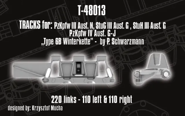 Rossagraph QuickTracks T-48013 bandlänkar 1:48 Winterkette