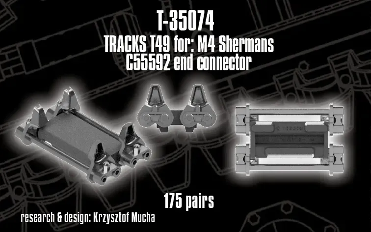 Rossagraph QuickTracks T-35074 band T49 1:35 Sherman