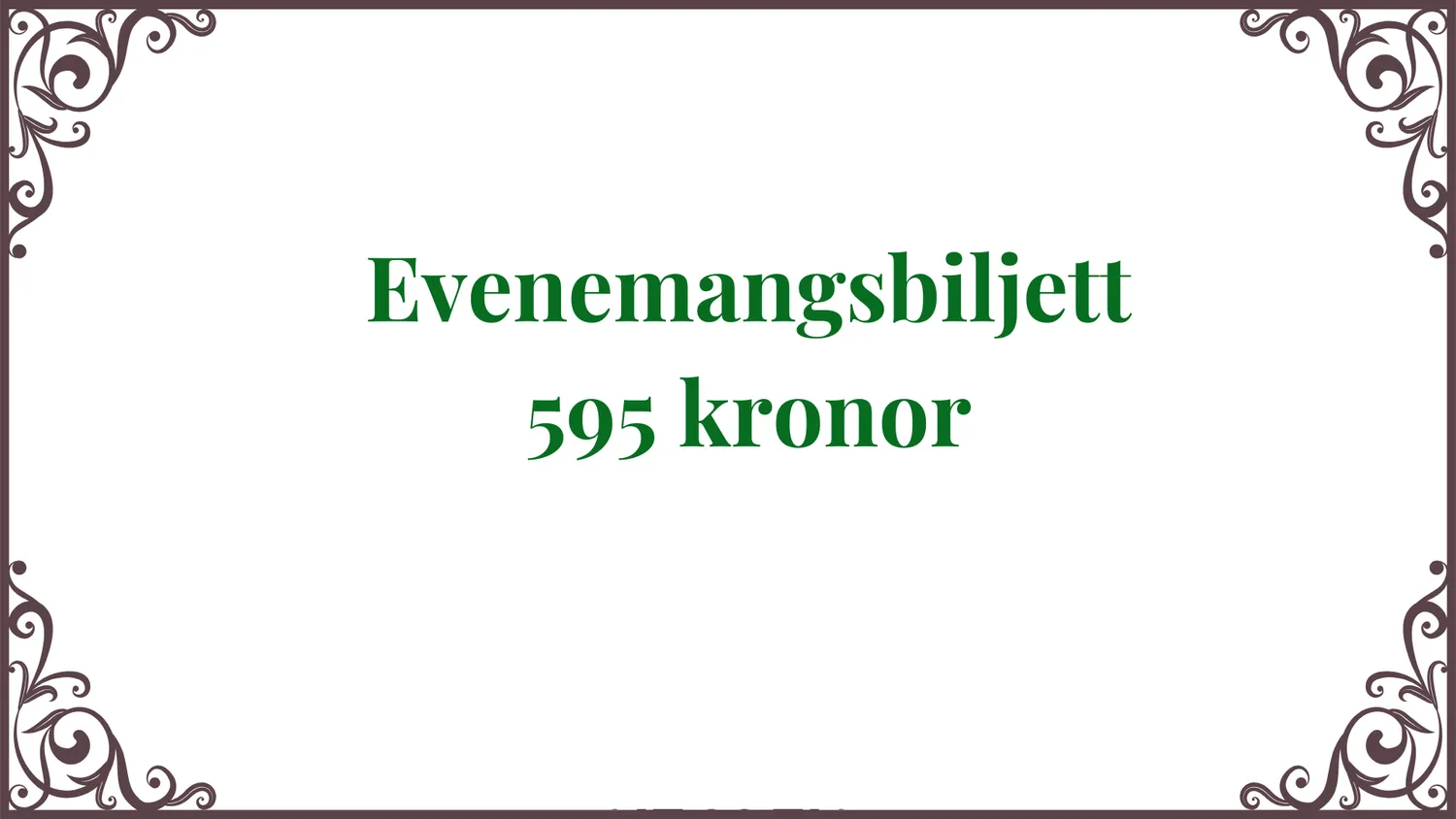 Deckarbokhandeln Mordgåtorna Prästgatan 9 biljett 10 nov