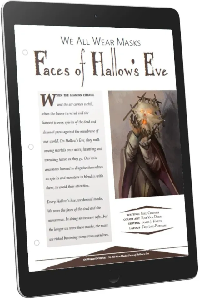 EN Publishing Faces of Hallow's Eve rollspelsbok PDF masker