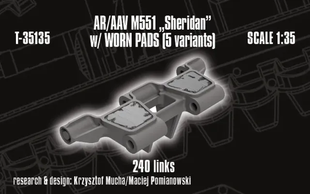 Rossagraph QuickTracks T-35135 larvband Sheridan 1:35 slitna