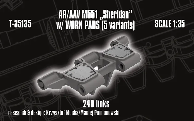 Rossagraph QuickTracks T-35135 larvband Sheridan 1:35 slitna