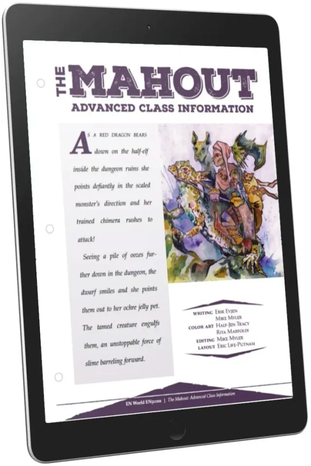 EN Publishing The Mahout klassbok PDF D&D 5e djur