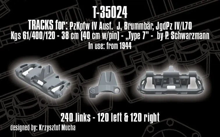 ROSSAGRAPH QuickTracks T-35024 larvband Panzer IV 1:35