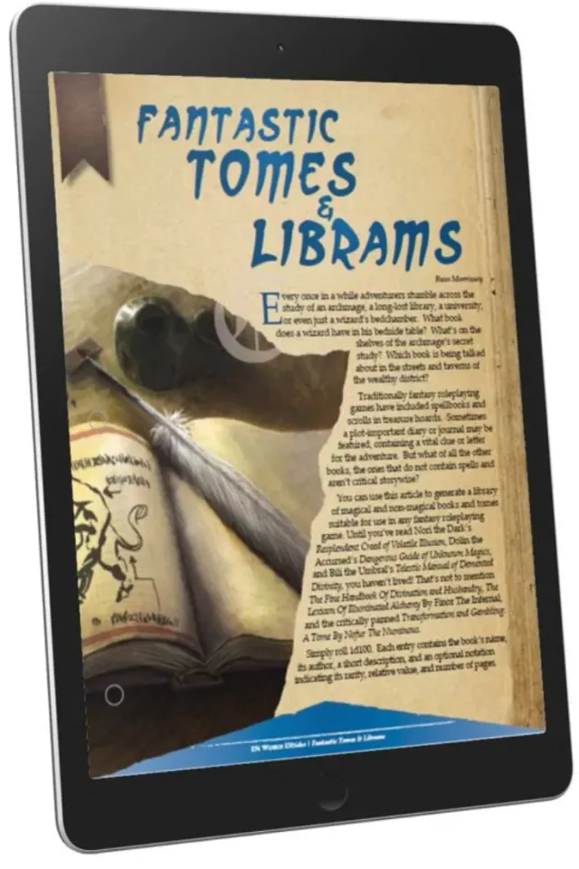 EN Publishing Fantastic Tomes & Librams rollspel pdf 100 böcker