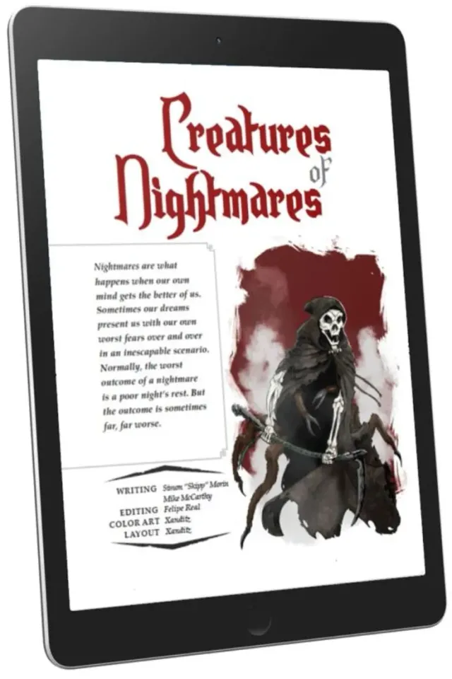 EN Publishing WOIN Creatures of Nightmares rollspel PDF skräck