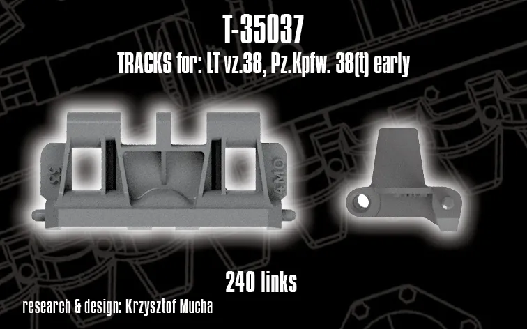 Rossagraph QuickTracks T-35037 bandlänkar 38(t) 1:35 resin