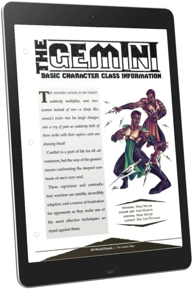 EN Publishing Gemini Character Class rollspel PDF D&D 5e krigare