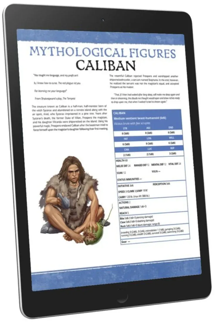 EN Publishing Caliban rollperson PDF WOIN mytologisk figur