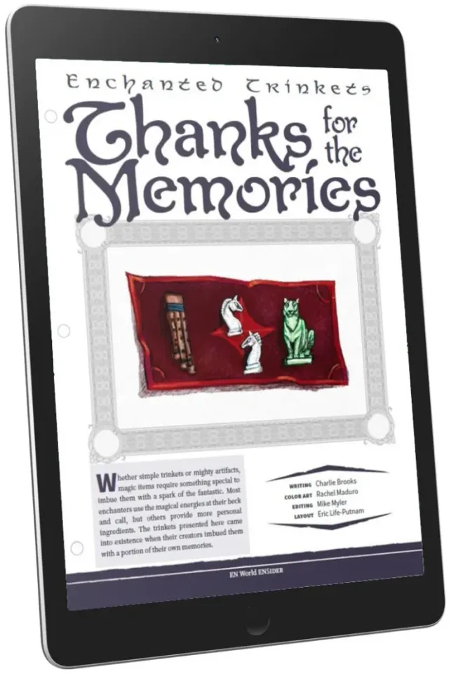 EN Publishing Enchanted Trinkets Thanks for the Memories rollspel PDF minne