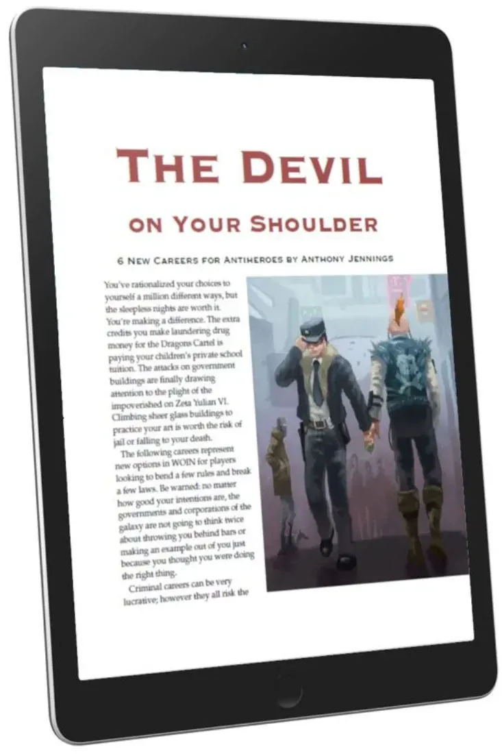 EN Publishing WOIN Devil On Your Shoulder rollspel PDF kriminell