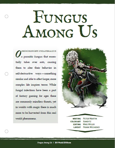 EN Publishing Fungus Among Us rollspel pdf svampmonster