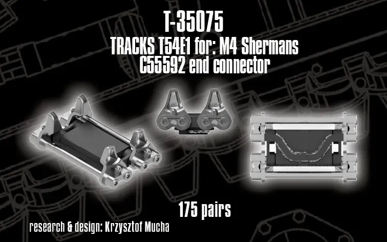 ROSSAGRAPH QuickTracks T-35075 resinband M4 Sherman T54E1