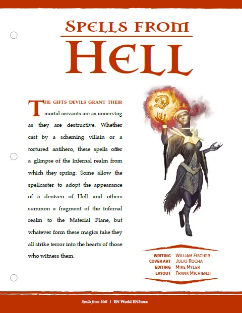 EN Publishing Spells from Hell trollformler PDF infernalisk 10 st