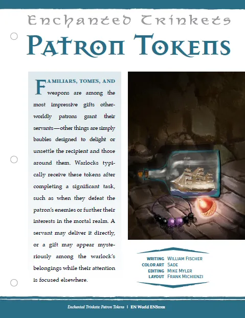 EN Publishing Patron Tokens magiföremål pdf