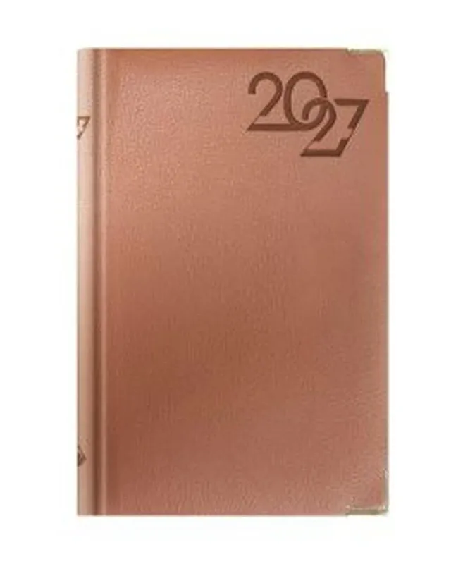 Sharon LUX 2027 kalender B6 brun dag per sida