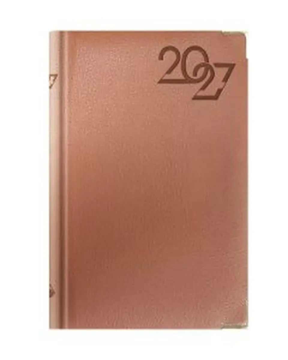 Sharon LUX 2027 kalender B6 brun dag per sida