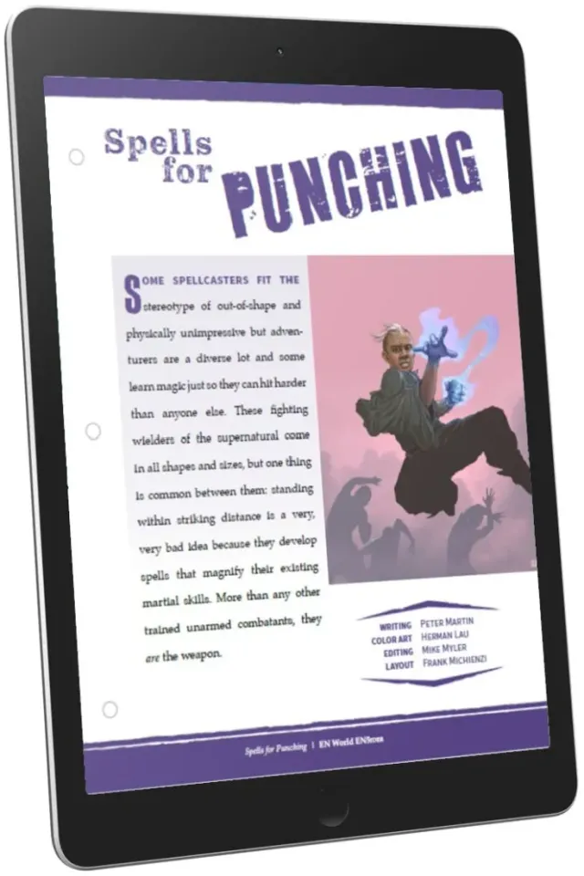 EN Publishing Spells for Punching D&D 5e rollspel PDF stridsmagi