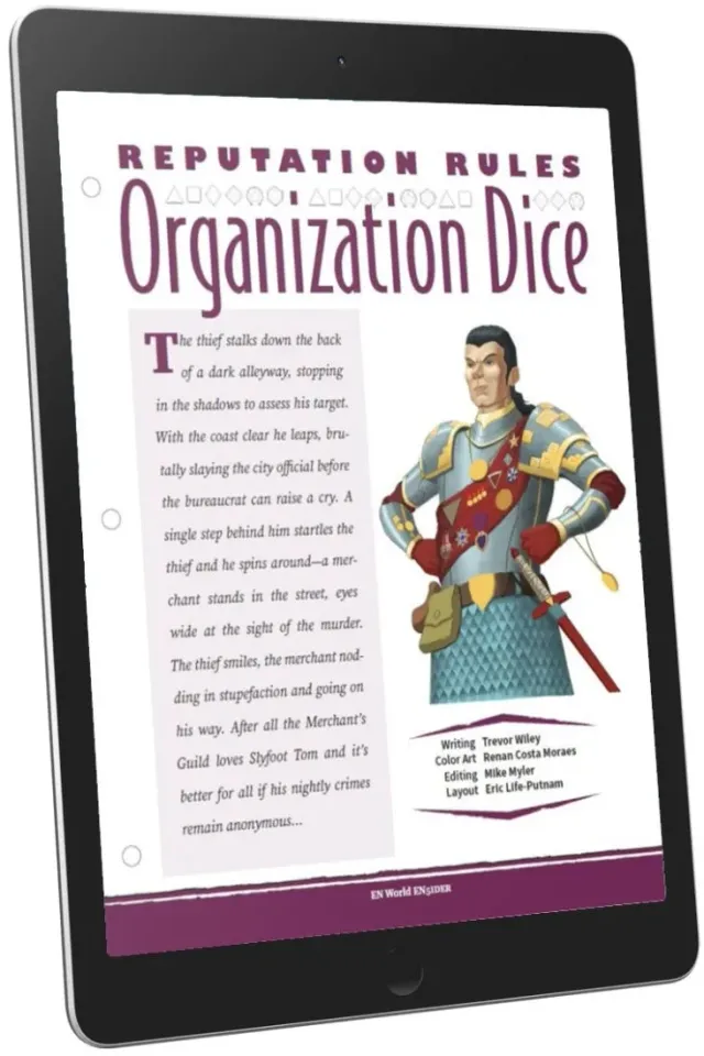 EN Publishing Reputation Rules Organization Dice regler PDF D&D