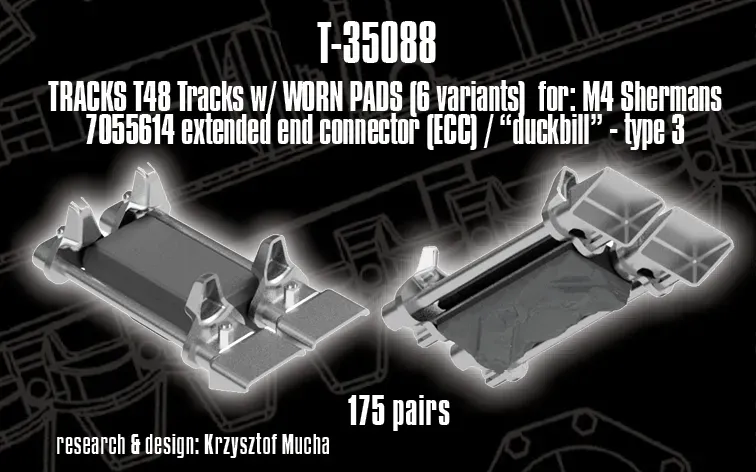 Rossagraph QuickTracks T-35088 bandset 1:35 Sherman slitna