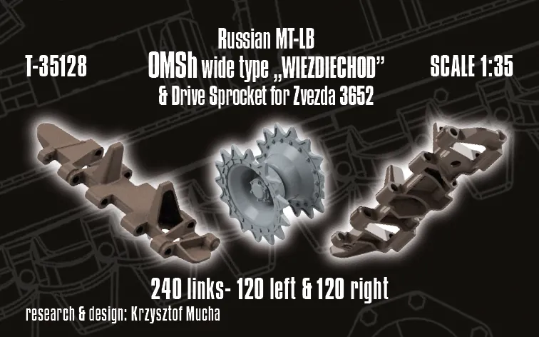 Rossagraph QuickTracks T-35128 bandsett resin 1/35 Zvezda