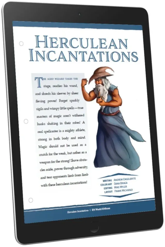 EN Publishing Herculean Incantations D&D 5e spells PDF