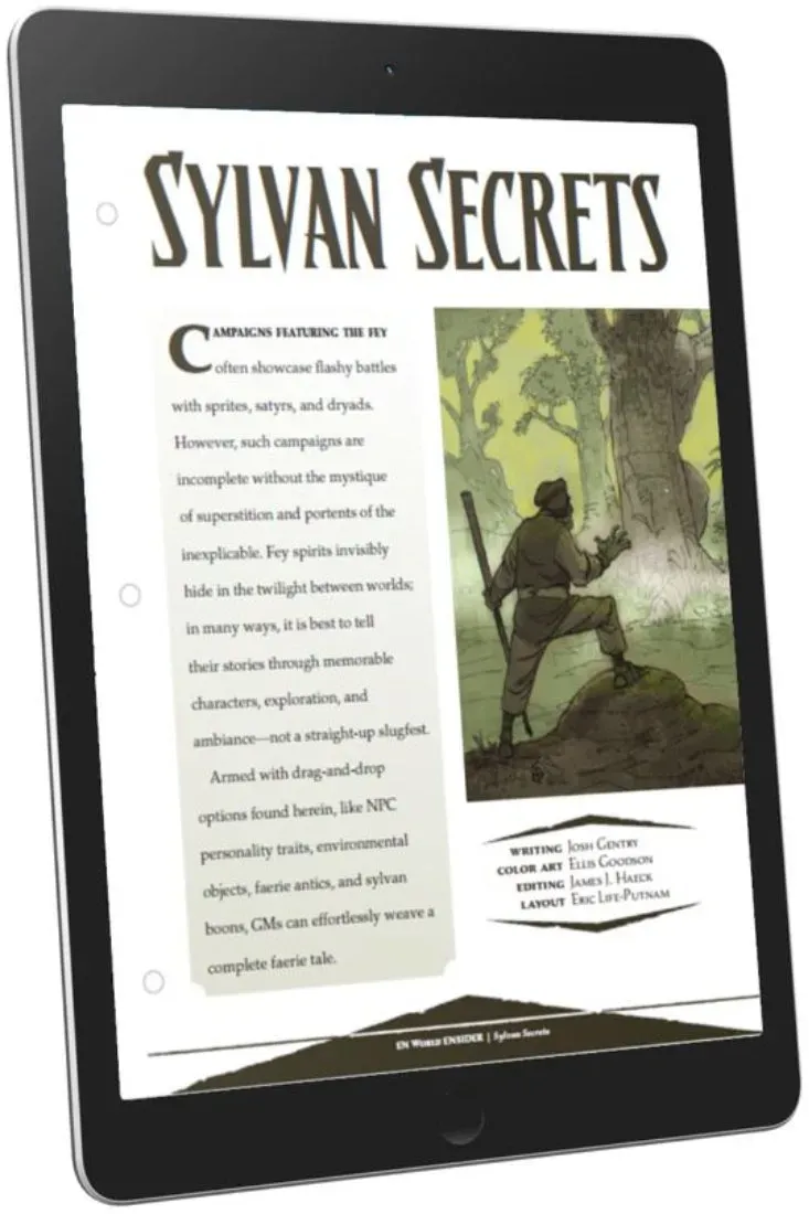 EN Publishing Sylvan Secrets regeltillbehör PDF fe-tema