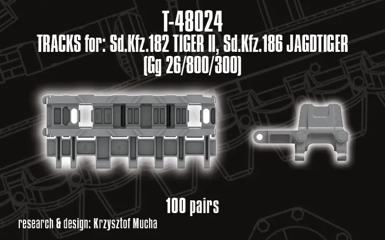 Rossagraph QuickTracks T-48024 band 1/48 Tiger II sen