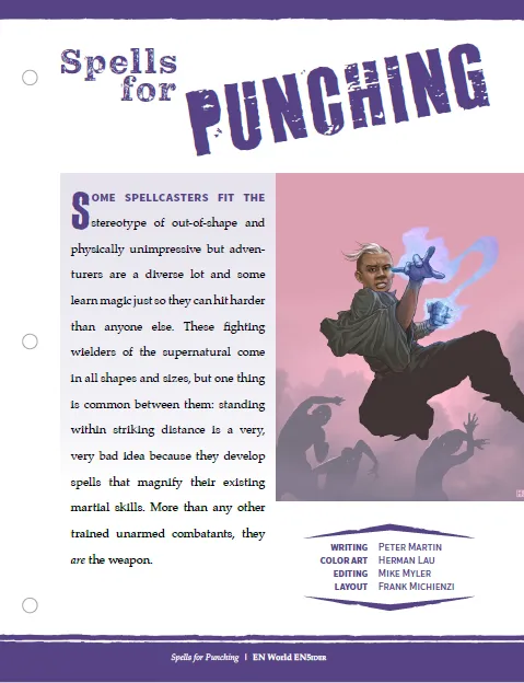 EN Publishing Spells for Punching D&D 5e rollspel PDF stridsmagi